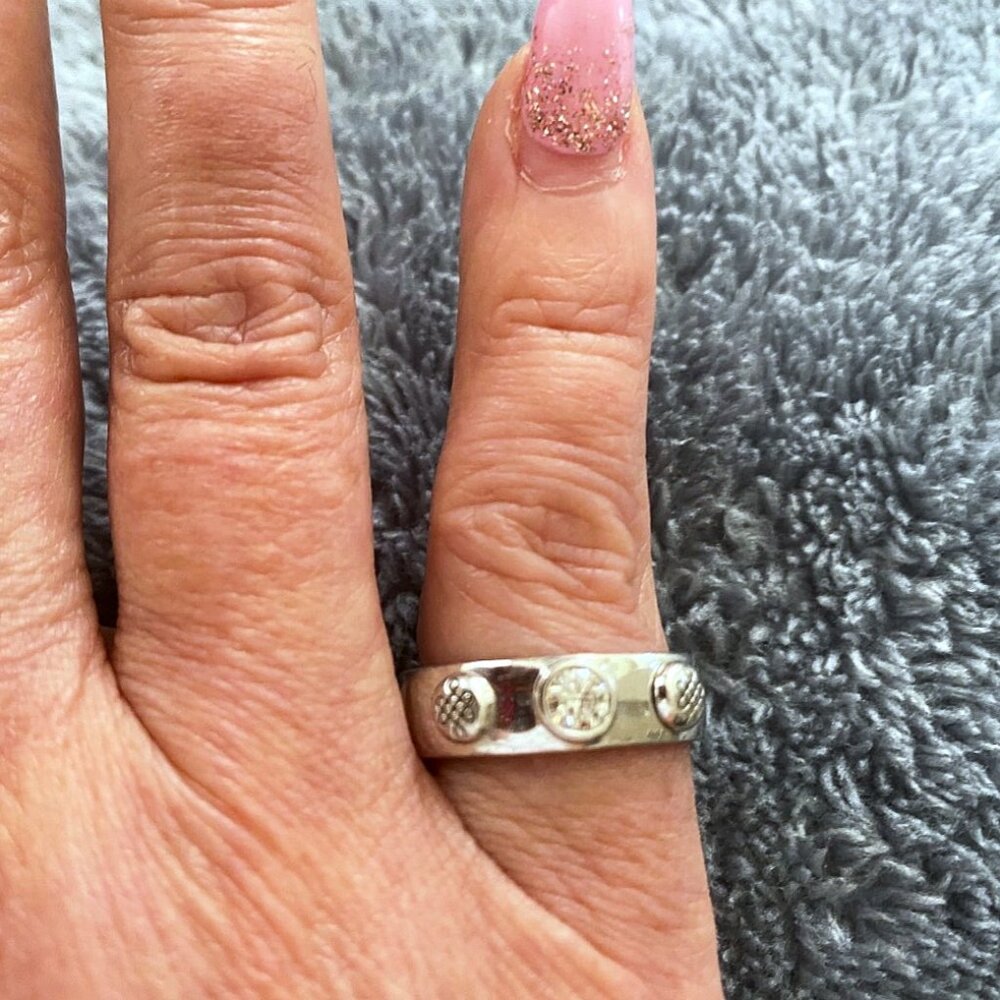 Charles & Colvard Lulu Avenue Sterling Silver & Moissanite Ring